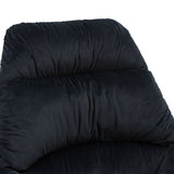 Tufted Upholstered Padded Seat Rocking Chair-Velvet Black
