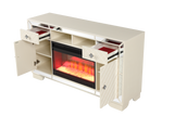 Madison TV Stand With Electric Fireplace in Beige