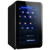 Wine Cooler Countertop Freestanding Wine Cellars Compressor System Champagne Chiller Digital Temperature Control UV-Protective Finish Max Load 24 Standard Bottle
