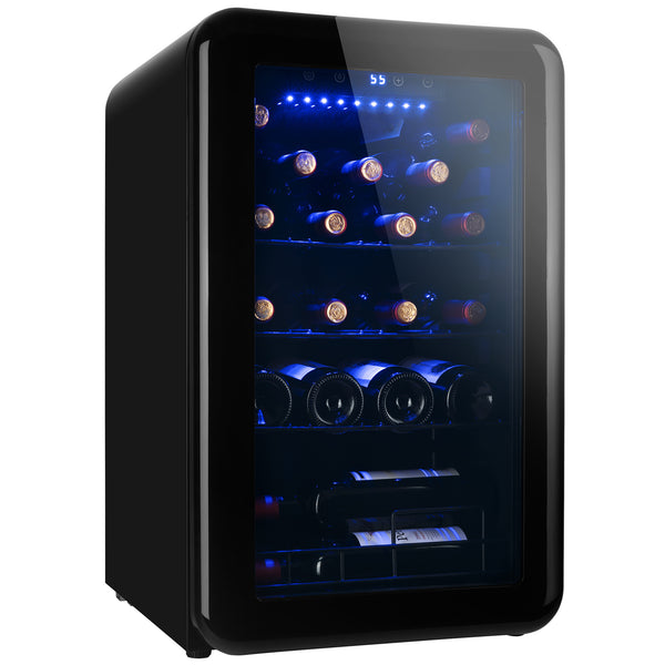 Wine Cooler Countertop Freestanding Wine Cellars Compressor System Champagne Chiller Digital Temperature Control UV-Protective Finish Max Load 24 Standard Bottle