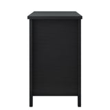 DRAWER DRESSER CABINET，BAR CABINET, storge cabinet, lockers, retro shell-shaped handle, can be placed in the living room, bedroom, dining room,black