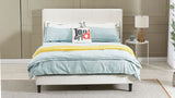 Queen Bed Frame/Velvet Upholstered Bed Frame with Vertical Channel Tufted Headboard