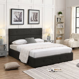 Upholstered Platform Bed with Underneath Storage - Queen