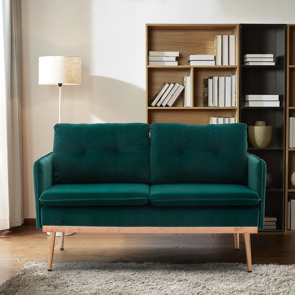 COOLMORE  Velvet  Sofa , Accent sofa .loveseat sofa with Stainless feet