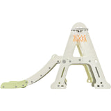 7-in-1 Toddler Climber and Slide Set Kids Playground Climber Slide Playset with Tunnel, Climber, Whiteboard,Toy Building Block Baseplates, Basketball Hoop Combination for Babies