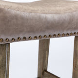 Counter Height 26" Bar Stools for Kitchen Counter Backless Faux Leather
