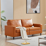 Orisfur. Modern Style  3 Seat Sofa  PU Leather Upholstered Couch Furniture for Home or Office (3-Seat Sofa)