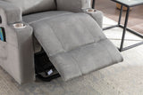 Electric Lift Recliner for the Elderly with Massage Therapy and Heat, Power Lift Chair, with 2 Cupholders, Sofa sSuitable for Living Room& Bed Room, Grey