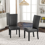 7-piece Dining Table Set with 1 Faux Marble Top Table and 6 Seats