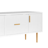U-Can Modern TV Stand with 5 Champagne Legs - Durable, Stylish and Spacious，TVS Up to 75''