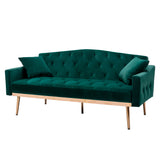 COOLMORE  Velvet  Sofa , Accent sofa .loveseat sofa with Stainless feet  Green  Velvet