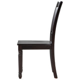 Classic Dining Set Wooden Table and 4 Chairs with Bench for Kitchen Dining Room, Espresso