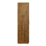 Tall Walnut wardrobe and kitchen cabinet with 2 doors, 2 drawers and 5 storage spaces