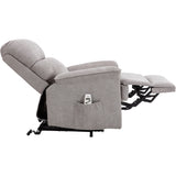 Power Lift Chair with Massage and Heating Function Soft Fabric Upholstery Recliner for Living Room,Light Gray