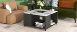 ON-TREND Modern 2-layer Coffee Table Marble Design Center