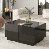 Extendable Coffee Table with 4 Drawers with Hidden Storage Compartment