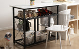Faux Marble top Kitchen Island