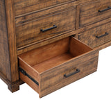 Rustic (Reclaimed Pallet) Solid Wood Farmhouse 6 Drawers Wider Dresser