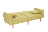 FUTON SLEEPER SOFA WITH 2 PILLOWS YELLOW FABRIC（same as W223S00033、W223S00584、W223S00993）