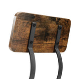 Oval Stool Swivel Bar Stool, Tall Bar Stool With Backrest, Industrial, Thick Iron Frame Footrest, 29.5" High.（Rustic Brown，17.5’’w x 13.4’’d x 40.5’’h）