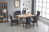 Victorian Dining Chair Button Tufted Armless Chair Upholstered Accent Chair