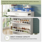 Slim Entryway Organizer with 2 Flip Drawers
