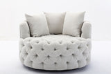 Coolmore Modern  Akili  swivel accent chair  barrel chair  for hotel living room / Modern  leisure chair  Beige