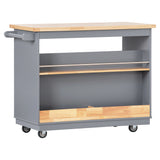 Kitchen Cart Rolling Mobile Kitchen Island Solid Wood Top