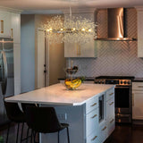 Modern American round crystal chandelier -12 bulbs