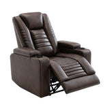 Orisfur. Power Motion Recliner with Adjustable Headrest,  Home Theater Seating with Hidden Arm Storage and Convenient Cup Holder Design
