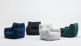 Soft Cotton Linen Fabric Bean Bag Chair Filled With Memory Sponge