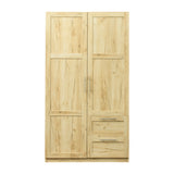 High wardrobe with 2 doors, 2 drawers and 5 storage spaces
