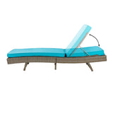 Tristan 78”Long Reclining Chaise Lounge Set with Cushions and Table