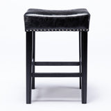 Counter Height 26" Bar Stools for Kitchen Counter Backless Faux Leather
