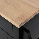 Black Island Kitchen Cart