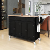 Black Kitchen Island Cart