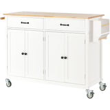 White Kitchen Island Cart
