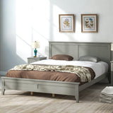 Gray Solid Wood 3 Pieces Queen Bedroom Sets