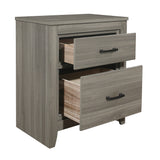 Dark Gray Finish Transitional Look 1pc Nightstand Industrial Rustic Modern Style Bedroom Furniture