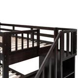 Stairway Twin-Over-Full Bunk Bed with Storage