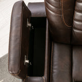 Orisfur. Power Motion Recliner with Adjustable Headrest,  Home Theater Seating with Hidden Arm Storage and Convenient Cup Holder Design