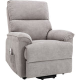 Power Lift Chair with Massage and Heating Function Soft Fabric Upholstery Recliner for Living Room,Light Gray