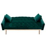 COOLMORE  Velvet  Sofa , Accent sofa .loveseat sofa with Stainless feet  Green  Velvet