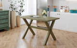 Green Rustic Wood Dining Table