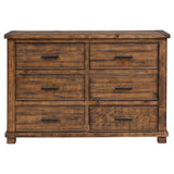 Rustic (Reclaimed Pallet) Solid Wood Farmhouse 6 Drawers Wider Dresser