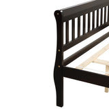 Sleigh Queen Size Wood Platform Bed  for Espresso color