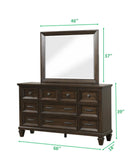 King 5 Piece Storage Bed in Walnut made with Solid Wood