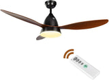 ANKEE Ceiling Fans, 52’’ Ceiling Fan with LED Frosted Light and Remote Control, Brushed Nickel Finish Blades