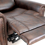 Leather Brown Reclining Loveseat sofa