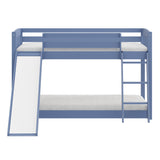 Bunk Bed Twin Over Twin with Slide & Ladder